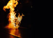 Private hibachi chef cooking with a fire display for a family gathering hibachi party in Oshawa