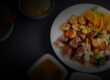Hibachi steak and shrimp dinner prepared for a backyard birthday hibachi party in Markham